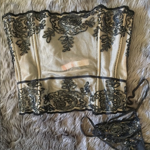 Victoria's Secret Other - Very sexy lace and sequin bustier set.